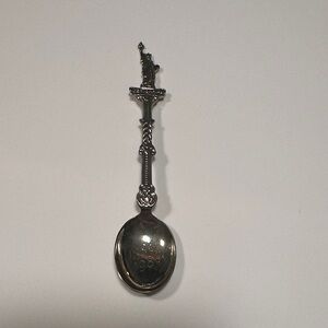 Centennial Silver Souvenir Spoon with Statue Handle